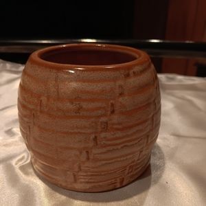 VTG 70s FRANKOMA POTTERY 803 PLANTER VASE USA BROWN COLORS NICE CONIDITION